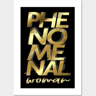 'Gold Phenomenal Woman' Cool Phenomenal Woman Gift Posters and Art